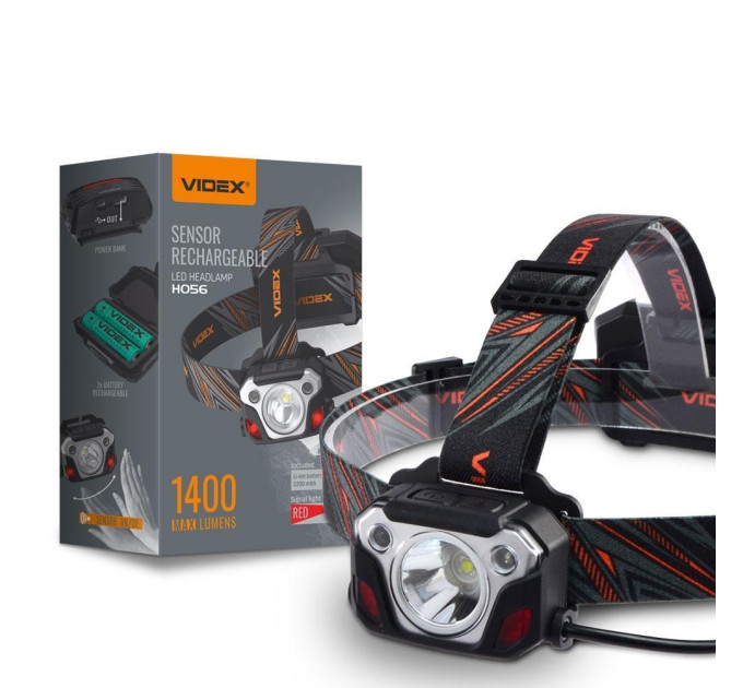 Налобний світлодіодний ліхтарик VIDEX VLF-H056 1400Lm 6500K VLF-H056 - 481632