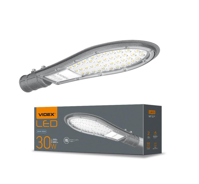 LED вуличний ліхтар VIDEX IP65 30W 5000K