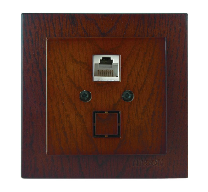 Розетка Nilson Touran горіх комп'ютерна CAT5e RJ45 ( 24271044 )