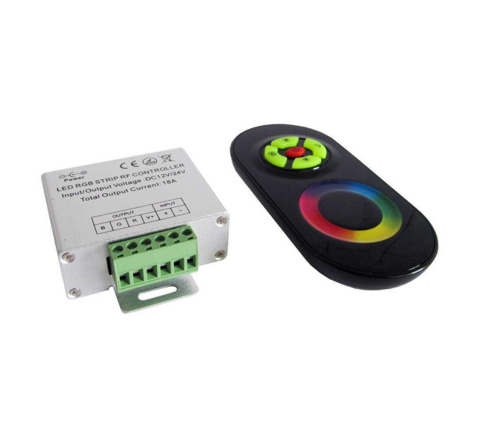 Контролер стрічки LED LIGHT 18A (RGB) 216W з сенсорним пультом чорний ( 55/1 )