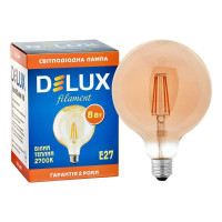 Лампа світлодіодна DELUX G125 8 Вт 2700K 220В E27 filament