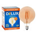 Лампа світлодіодна DELUX G125 8 Вт 2700K 220В E27 filament