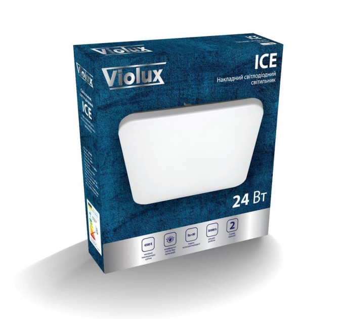 Світильник LED Violux НББ ICE квадрат 24W 4500K IP20 ( 200030 )