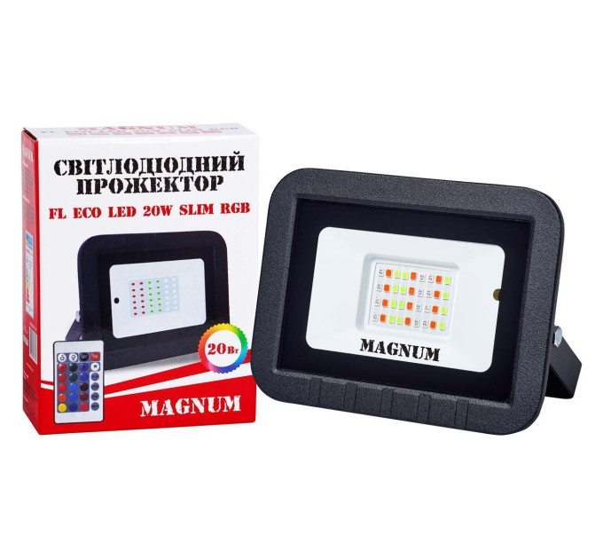 Прожектор світлодіодний MAGNUM FL ECO LED 20Вт slim RGB IP65