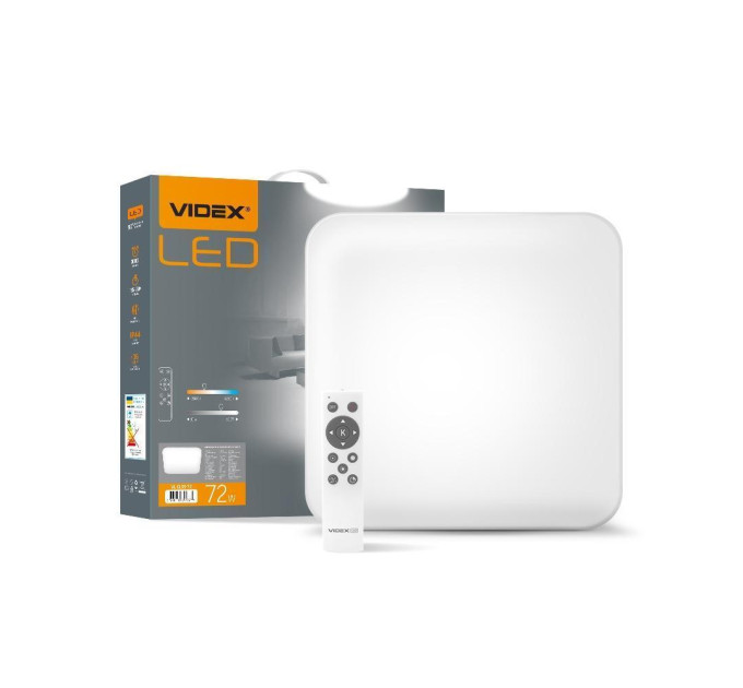LED світильник функціональний квадратний VIDEX 72W 2800-6000K