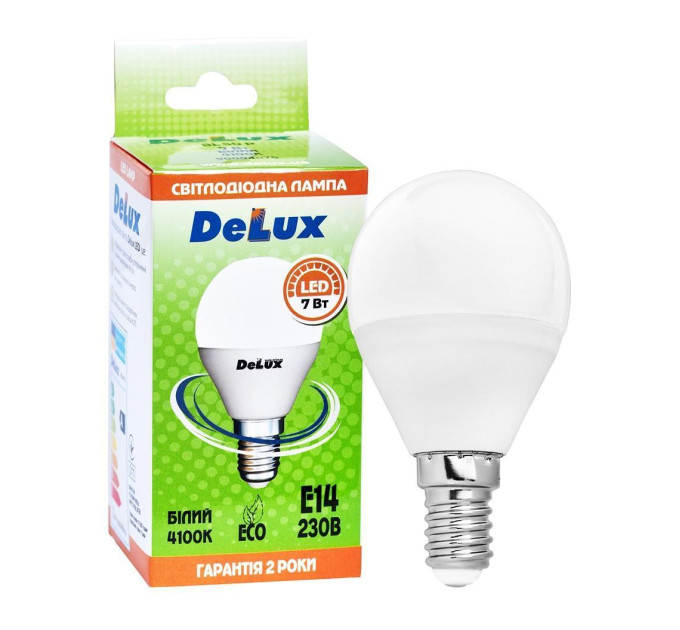 лампа світлодіодна DELUX BL50P 7 Вт 4100K 220В E14 білий