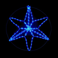 Гірлянда зовніш. DELUX MOTIF Star Z 6 кінц. 60*60см 13 flash синій IP44 EN