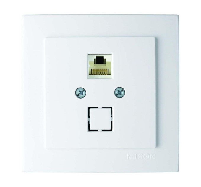 Розетка Nilson Touran біла комп'ютерна  CAT5e RJ45 ( 24111044 )