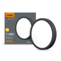 LED Світильник круглий накладний VIDEX 18W 5000K Black VL-DLRS-185B - 485036
