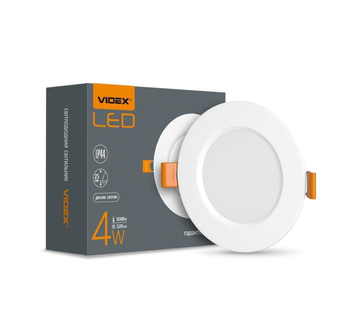 LED світильник Back вбудований круглий VIDEX 4W 5000K VL-DLBR-045 - 480468