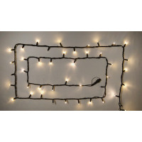 Гірлянда зовнішня DELUX STRING 100 LED 10m (2x5m) flash теплий білий/черний IP44 EN