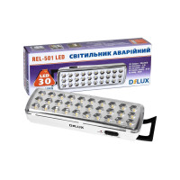 Світильник світлодіодний аварійний REL-501LED (3.7V1,2Ah) 30 LED 2Вт 202x68x40 акумуляторний