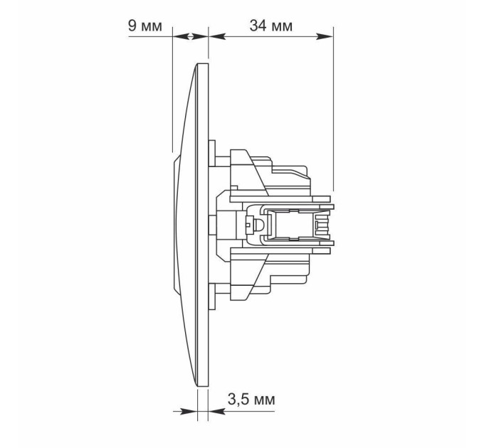 Розетка одинарна срібний шовк VIDEX BINERA VF-BNSK1-SS - 297002