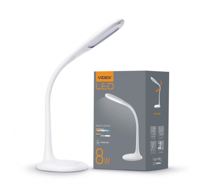 LED лампа настiльна VIDEX TF03W 8W 3000-5500K VL-TF03W - 295497