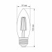 LED лампа VIDEX Filament C37F 4W E27 4100K