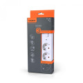 Мережевий подовжувач VIDEX ONCORD з/з 3п 3м (3x1.5мм) з кнопкою White VF-PD33G-W - 484886
