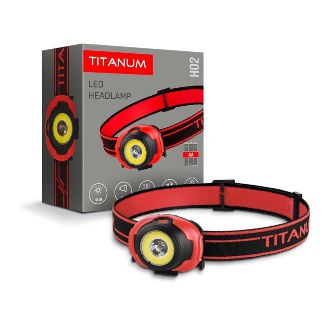Налобний світлодіодний ліхтарик TITANUM TLF-H02 100Lm 6500K TLF-H02 - 483353