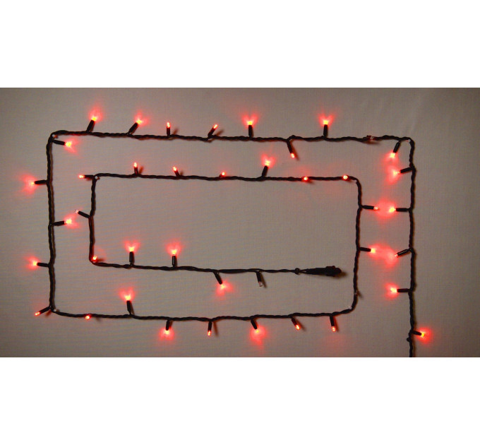 Гірлянда зовнішня DELUX STRING 100 LED 10m (2x5m) червоний/чорний IP44 EN