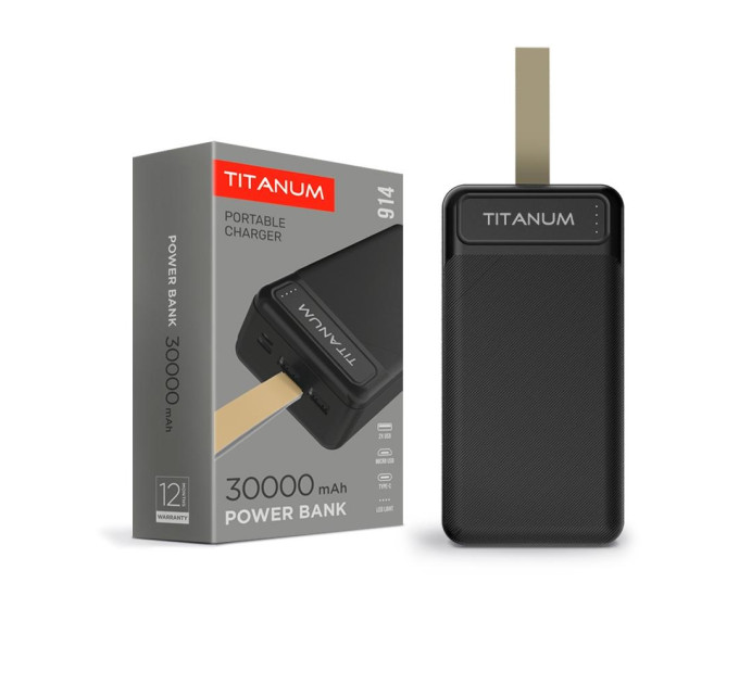 Повербанк TITANUM 914 Black 30000mAh TPB-914-B - 483445