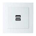 Розетка Nilson Touran біла 2-на USB ( 24111081 )