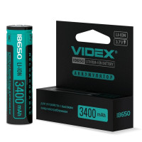 Акумулятор Videx літій-іонний 18650-P (захист) 3400mAh color box/1шт 18650-P/3400/1CB - 295268