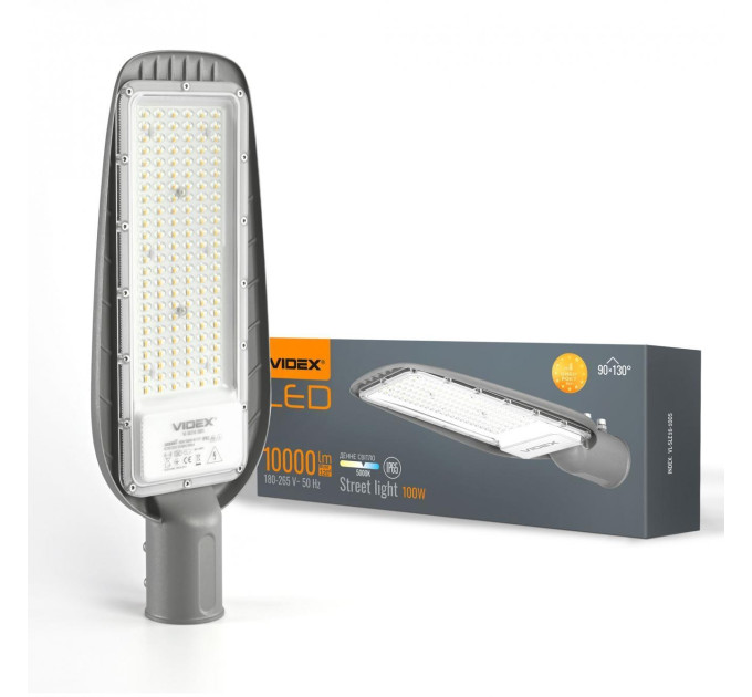 LED ліхтар вуличний IP65 100W 10000Lm 5000K VL-SLE16-1005