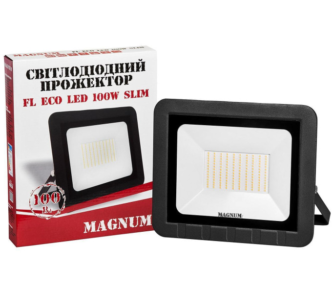 світлодіодний прожектор MAGNUM FL ECO LED 100Вт slim_6500К_IP65 - 90014089