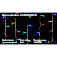 гірлянда зовн DELUX ICICLE 75LED 2x0.7m 18flash мул/біл IP44 - (90012956)