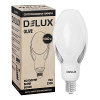 лампа Світлодіодна DELUX OLIVE 100w Е40 6000K заміна ртутно-вольфрамової лампи - 90015385
