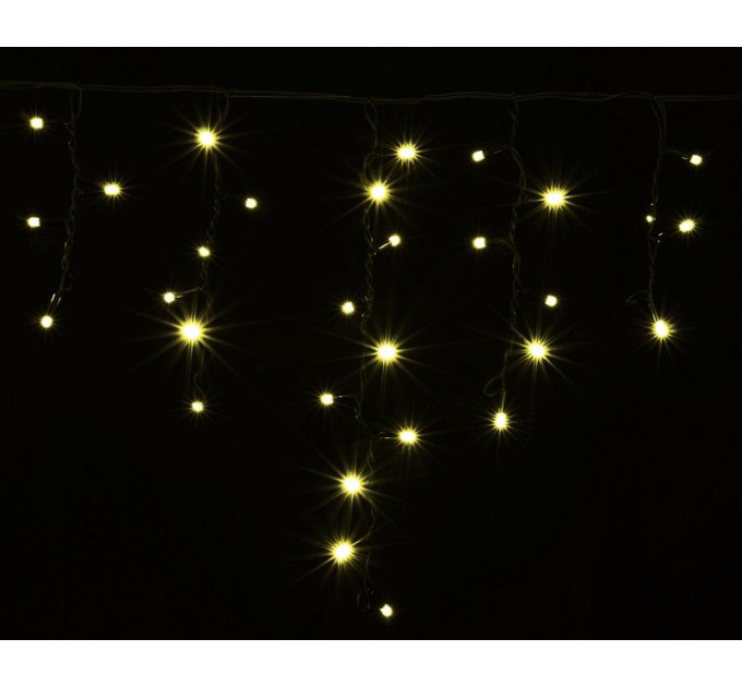 гірлянда зовн DELUX ICICLE 75LED 2x0.7m 18flash жовтий/чор IP44 - (90012954)