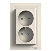 розетка SCHNEIDER ASFORA EPH9700123 без з/к подвійна крем