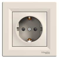 розетка SCHNEIDER ASFORA EPH2900223 з з/к зі штор. крем