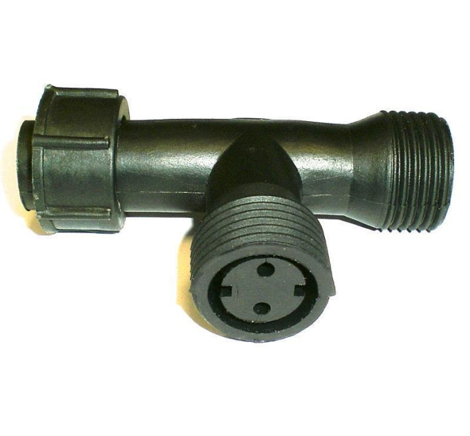 акс.гірл DELUX Connector T-type 2 вих IP44 new черн. EN - (90009018)