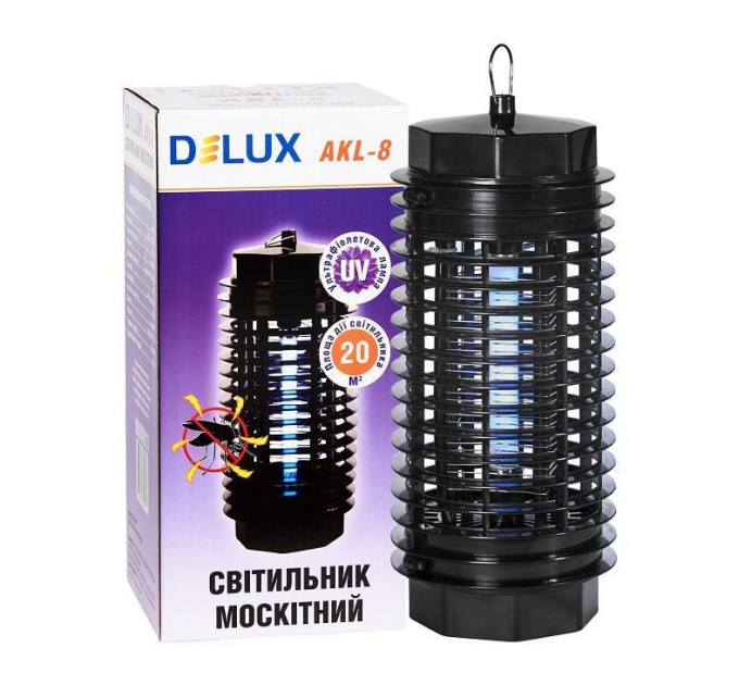 DELUX AKL - 8 пастка для комах 1*4Вт 20 м2 IP 20 - (90008223)
