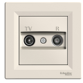 розетка SCHNEIDER ASFORA EPH3300123 TV-R кінцева (1 дБ) крем