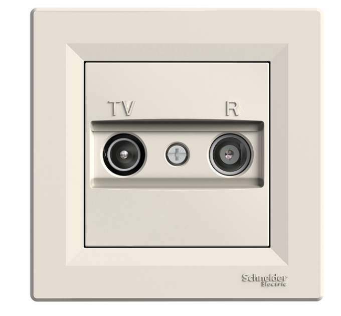 розетка SCHNEIDER ASFORA EPH3300123 TV-R кінцева (1 дБ) крем