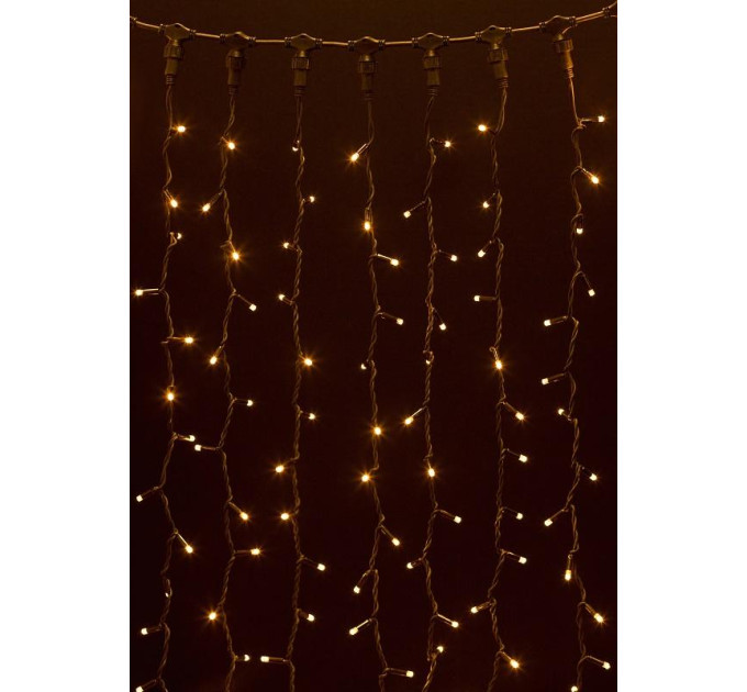 гірлянда зовн DELUX CURTAIN 456LED 2x1.5m тепл.біл/черн IP44 EN - (90009052)