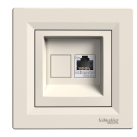 розетка SCHNEIDER ASFORA EPH4300123 комп.RJ45, кат.5e крем