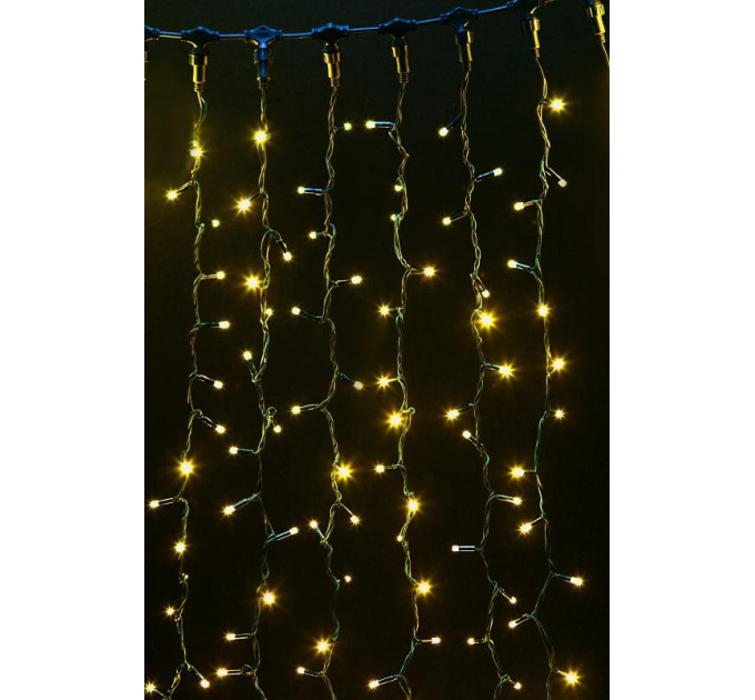 гірлянда зовн DELUX CURTAIN 1520LED 2x7m жовтий/черн IP44 EN - (90009034)