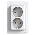 розетка SCHNEIDER ASFORA EPH9900121 c з/к 2-а біла 16А
