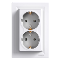 розетка SCHNEIDER ASFORA EPH9900121 c з/к 2-а біла 16А