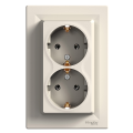 розетка SCHNEIDER ASFORA EPH9900123 c з/к 2-а крем 16А