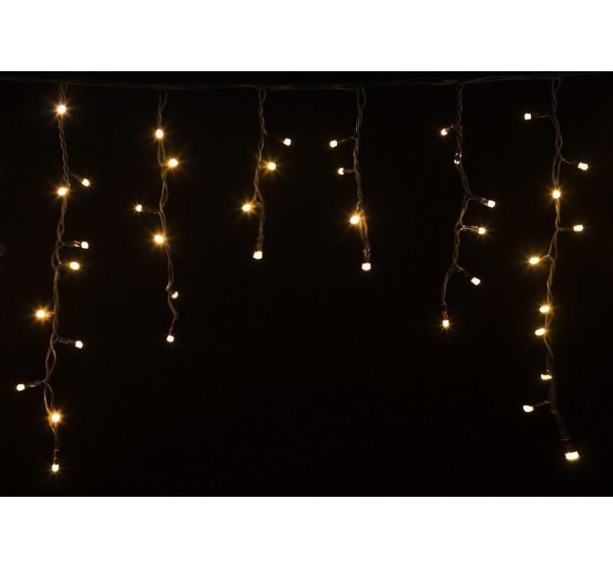 гірлянда зовн DELUX ICICLE 108LED 2x1m 27flash тепл. біл/чор IP44 - (90012947)