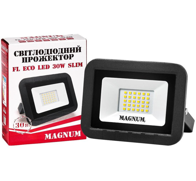 світлодіодний прожектор MAGNUM FL ECO LED 30Вт slim_6500К_IP65 - (90011660)