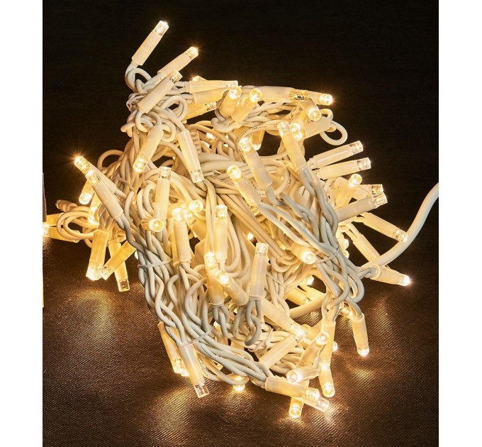 гірлянда зовн DELUX ICICLE 75LED 2x0.7m 18flash тепл.біл/біл IP44 - (90012959)