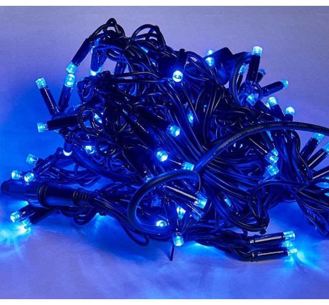 гірлянда зовн DELUX ICICLE 75LED 2x0.7m 18flash син/чор IP44 - (90012958)