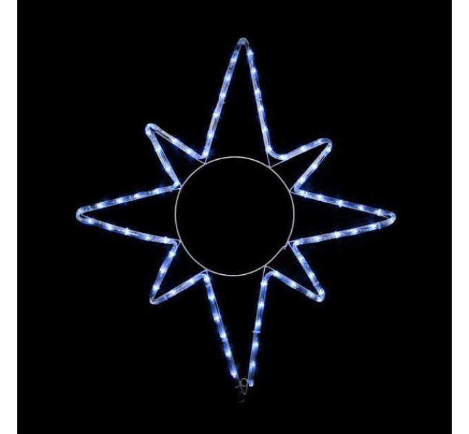 гірлянда зовн DELUX MOTIF Star 8 кін. 65 * 75см 8 flash білий IP44 - (90012985)