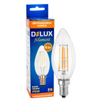 Лед лампа DELUX BL37B 4 Вт 2700K 220В E14 filament - (90011680)