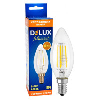 Лед лампа DELUX BL37B 6 Вт 4000K 220В E14 filament - (90011684)