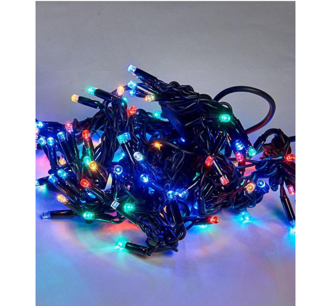 гірлянда зовн DELUX ICICLE 108LED 2x1m 27flash мульт/черн IP44 - (90012950)
